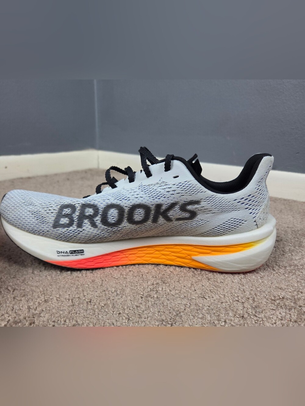 Brooks Black Sneaker with Red Insole Logo - Picture 2 of 8
